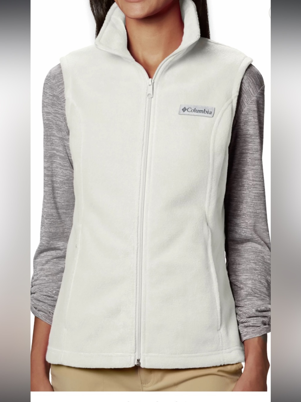 LNC Women's Columbia Benton Springs Vest White Size Medium
